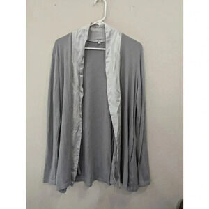 Women's grey pima cotton blend jacket by PJ Harlow size L